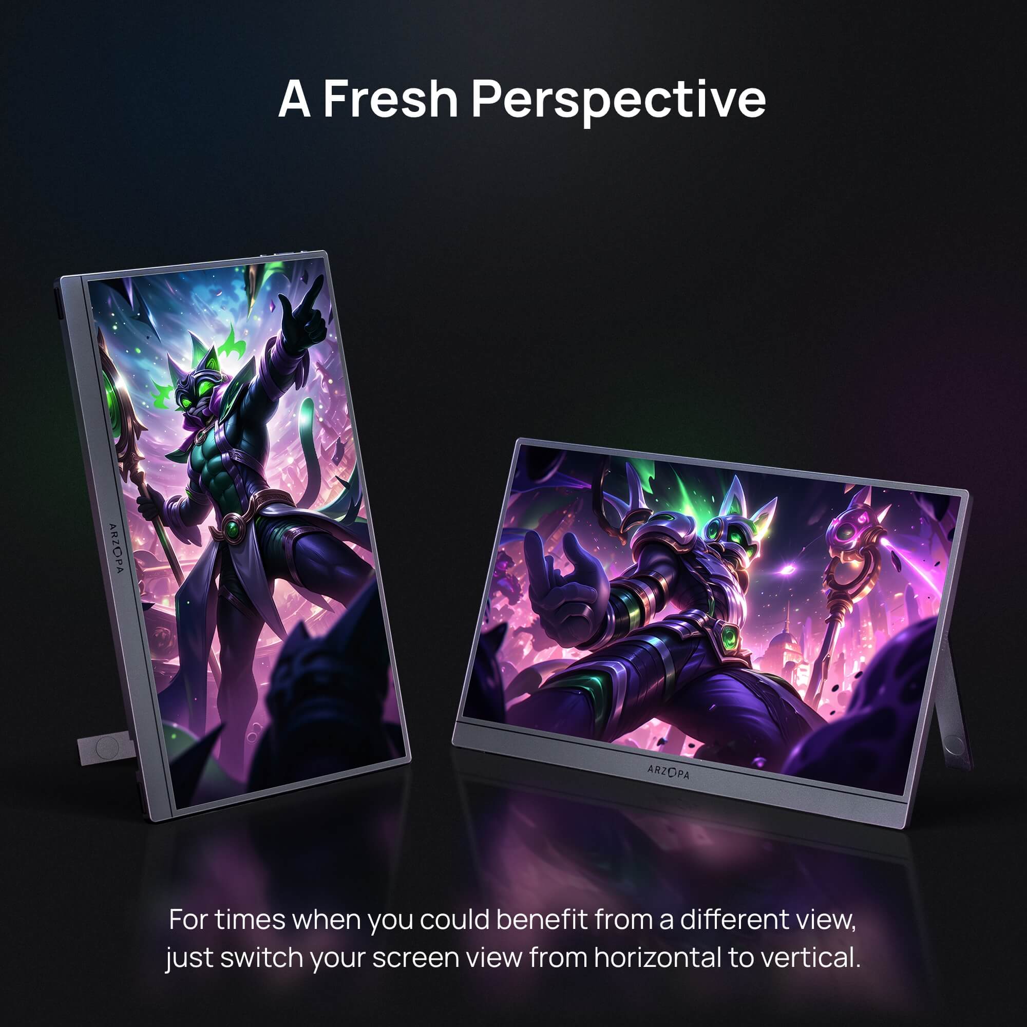 Arzopa Z1FC Grey 16.1" 144Hz FHD 100%sRGB Portable Monitor - Image 7