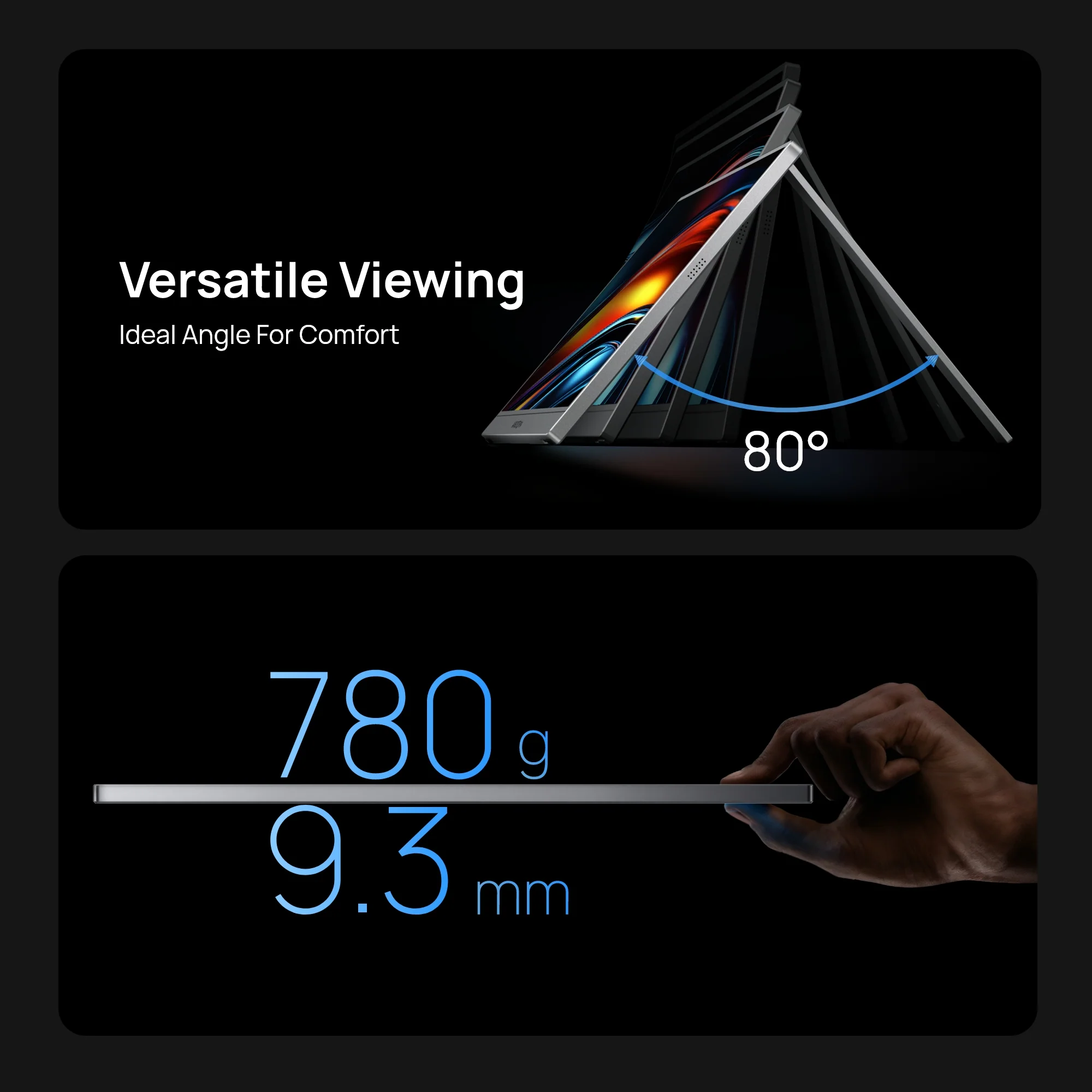 Arzopa Z1C 16.1" FHD 100%sRGB Portable Monitor Kickstand Gray - Image 5